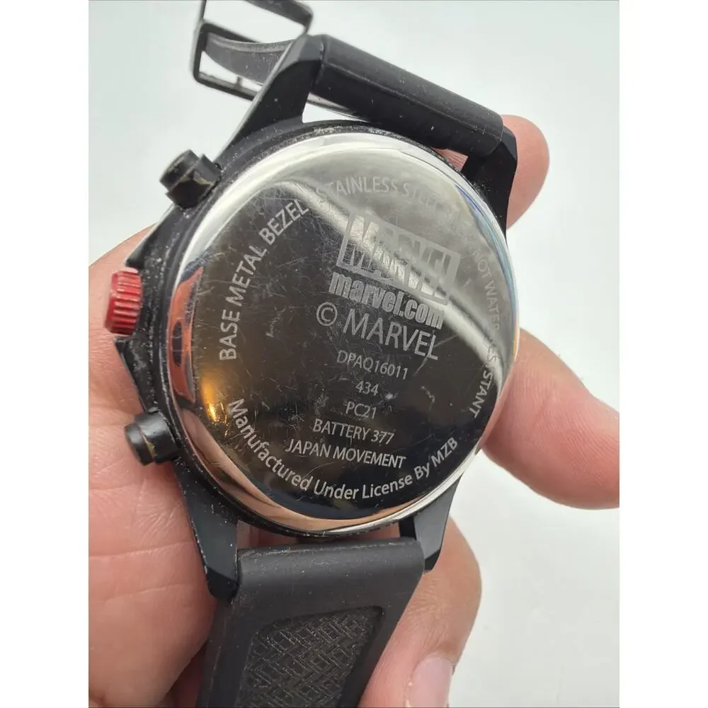 Original Marvel Deadpool Face Wristwatch, DPAQ16011, Used In Good Condition